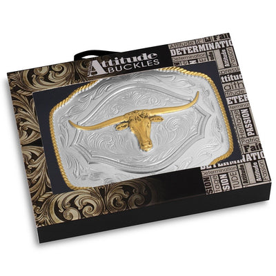 Montana Silversmith On the Range Longhorn Buckle