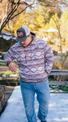 Lazy J Ranch Brown Allover Aztec Print Long Sleeve Hoodie