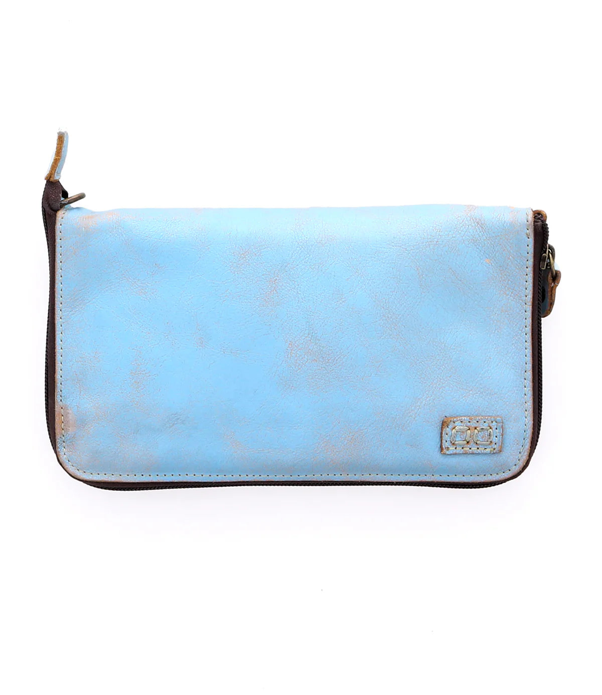 Bed Stu "Templeton II" Wallet Crossbody - Baby Blue Lux Oats Rustic