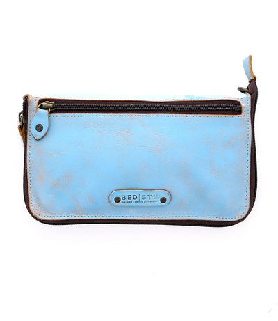 Bed Stu "Templeton II" Wallet Crossbody - Baby Blue Lux Oats Rustic