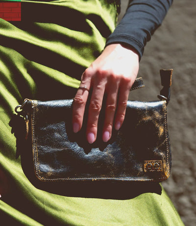 Bed Stu "Templeton II" Wallet Crossbody - Tang Black Delux