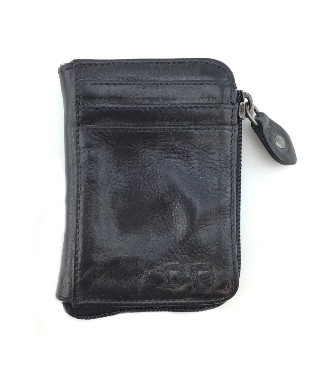 Bed Stu "Carrie" Compact Leather Wallet - Black DD