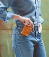 Bed Stu "Carrie" Compact Leather Wallet - Tan Rustic
