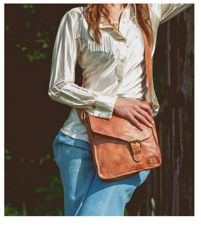 Bed Stu "Venice Beach" Tan Rustic Shoulder Bag