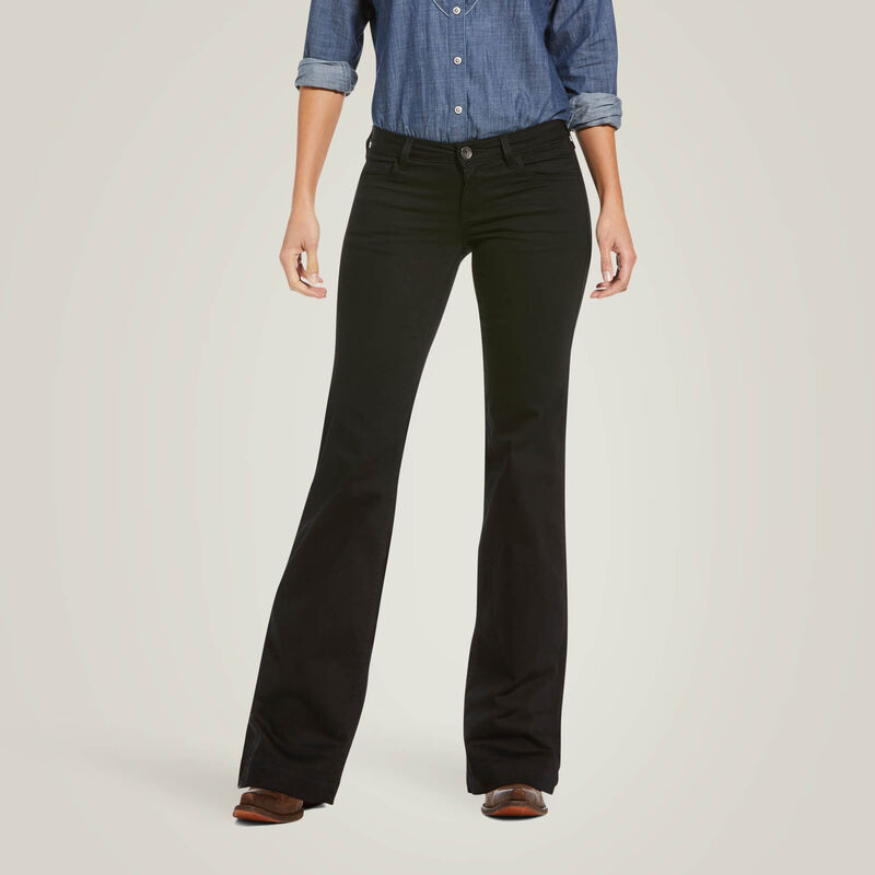 Ariat Women's Trouser Mid Rise Black Jean