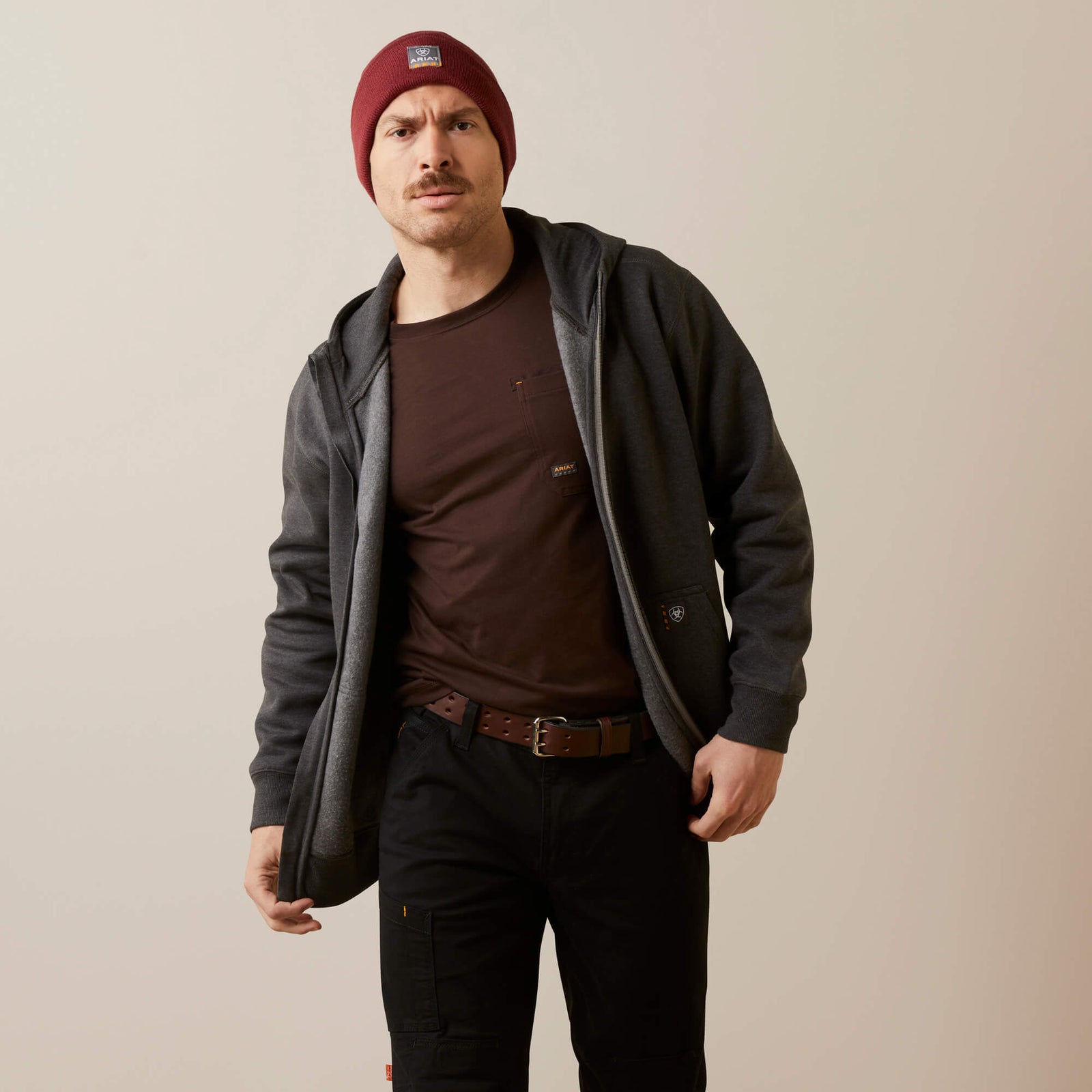 Ariat Men's Rebar Born For This Full Zip Hoodie