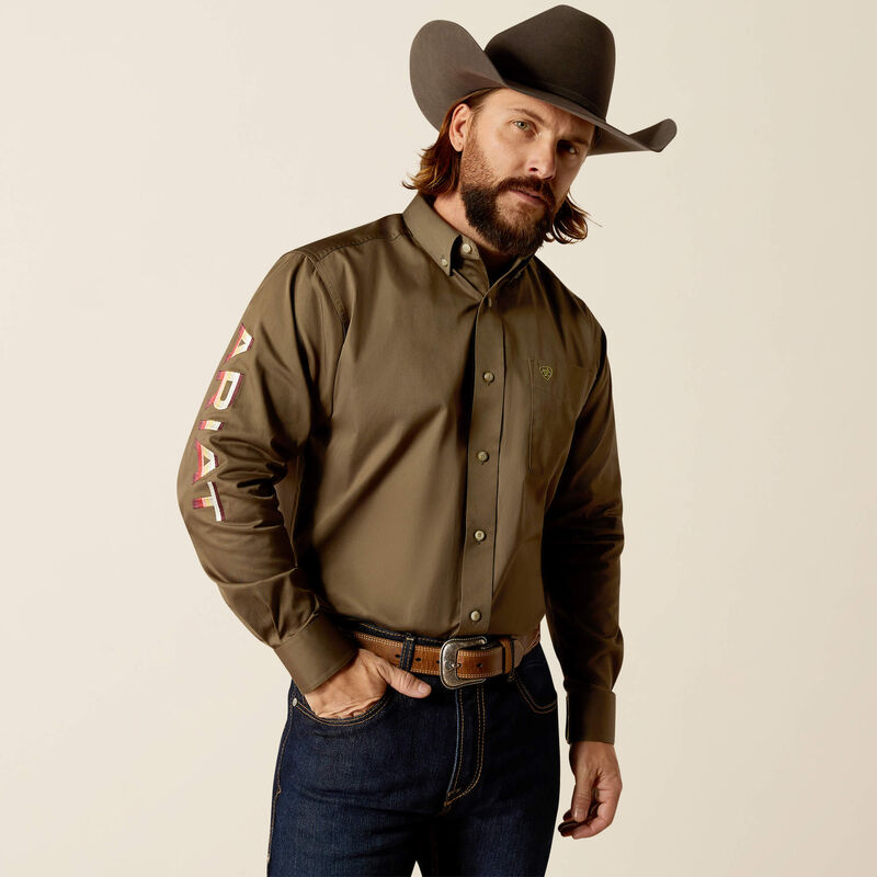 Ariat Men's Team Logo Twill Classic Fit Shirt Ariat Men's Team Logo Twill Classic Fit Shirt