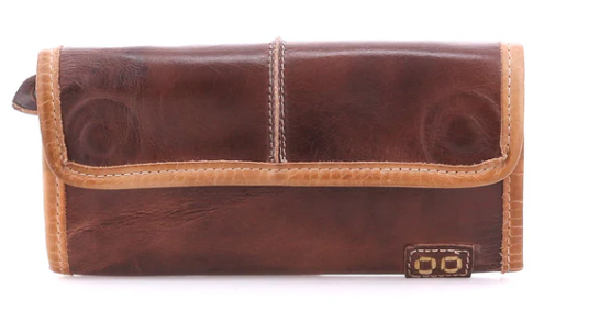 Bed Stu "Canton" Teak Oats Rustic Small Wallet