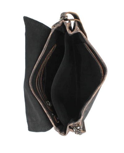 Bed Stu "Sequoia" Full Grain Leather Handbag - Black Lux