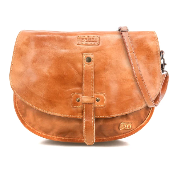 Bed Stu "Sequoia" Full Grain Leather Handbag - Tan Rustic
