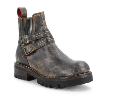 Bed Stu "Daring" Black Lux Ankle Boot