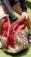 Hooey "Ox" Burgundy/Tan with  Aztec Backpack