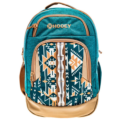 Hooey "Ox" Teal/Tan with Aztec Backpack