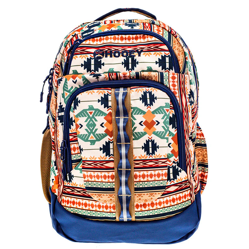 Hooey "Ox" Tan/Blue with  Aztec Backpack