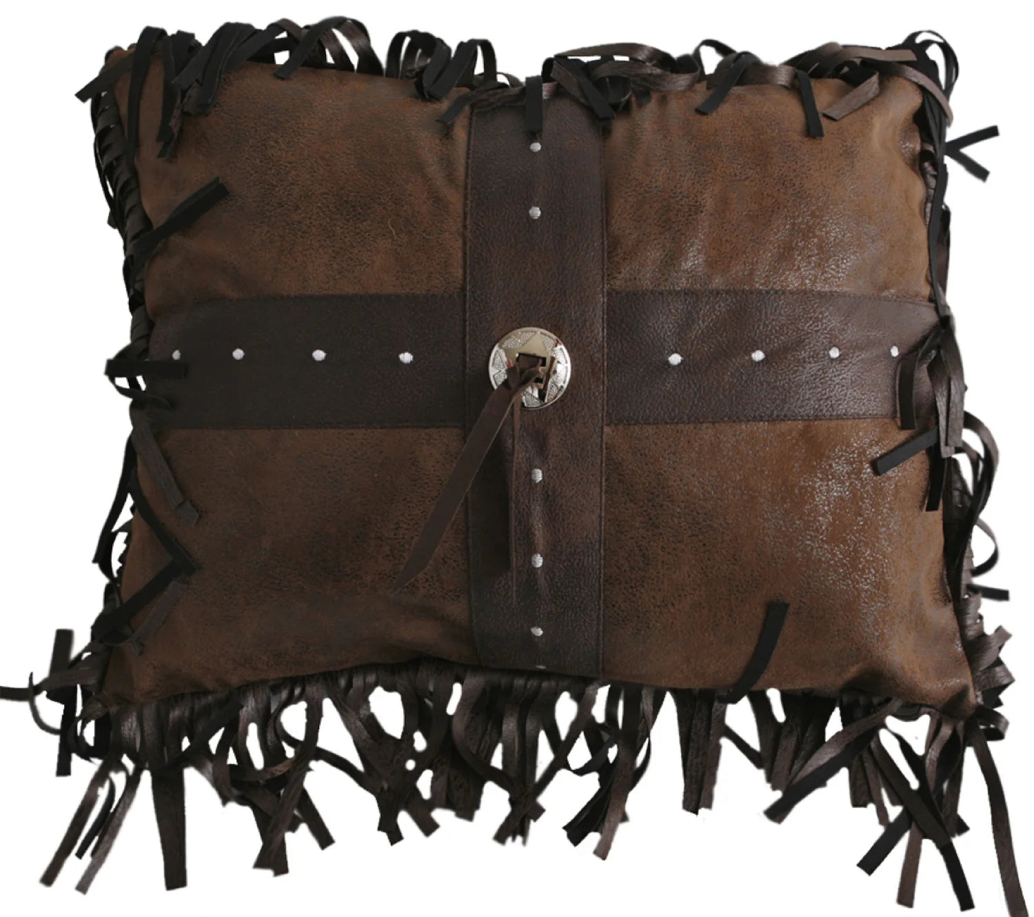 Carsten's Concho Cross Faux Leather Pillow