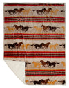 Wrangler Running Horse Country Sherpa Throw