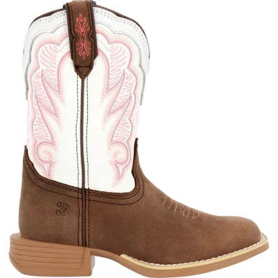 Durango Little Kid's White Western Boot