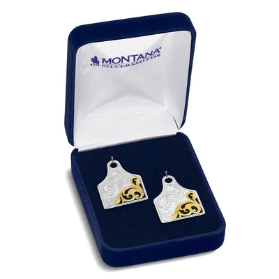 Montana Silversmith Rural Route Cow Tag Earrings