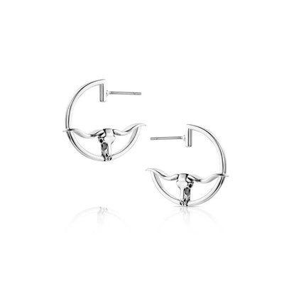 Montana Silversmith Western Silhouette Longhorn Earrings