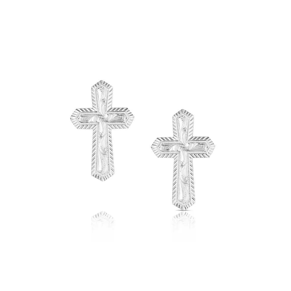 Montana Silversmith Steadfast Faith Cross Earrings