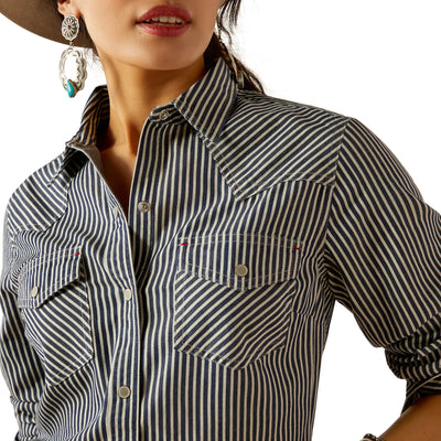 Ariat Women's Railroad Indigo Stripe Shirt