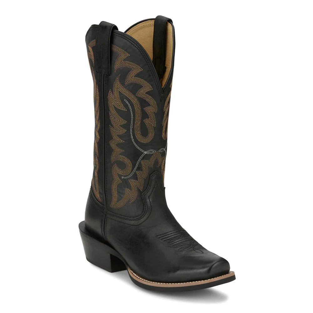 Justin Men's Cowboy Town Embroidered Western Boot