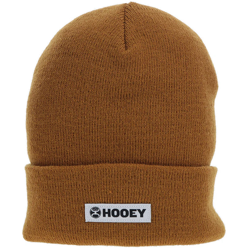 Hooey Tan with White & Black Patch Beanie