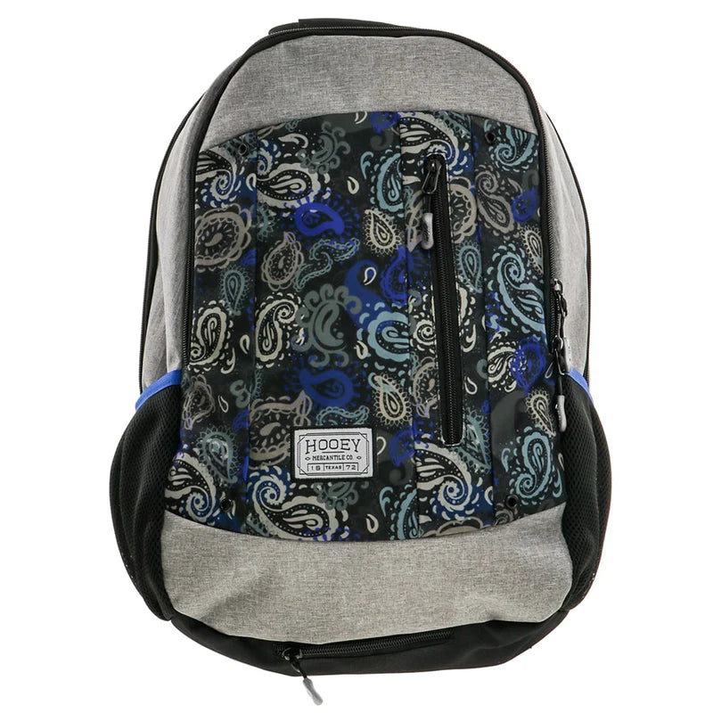 Hooey "Rockstar" Grey/Black with Paisley Pattern Backpack