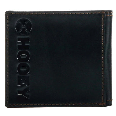 Hooey Classic Smooth Black Bifold Wallet
