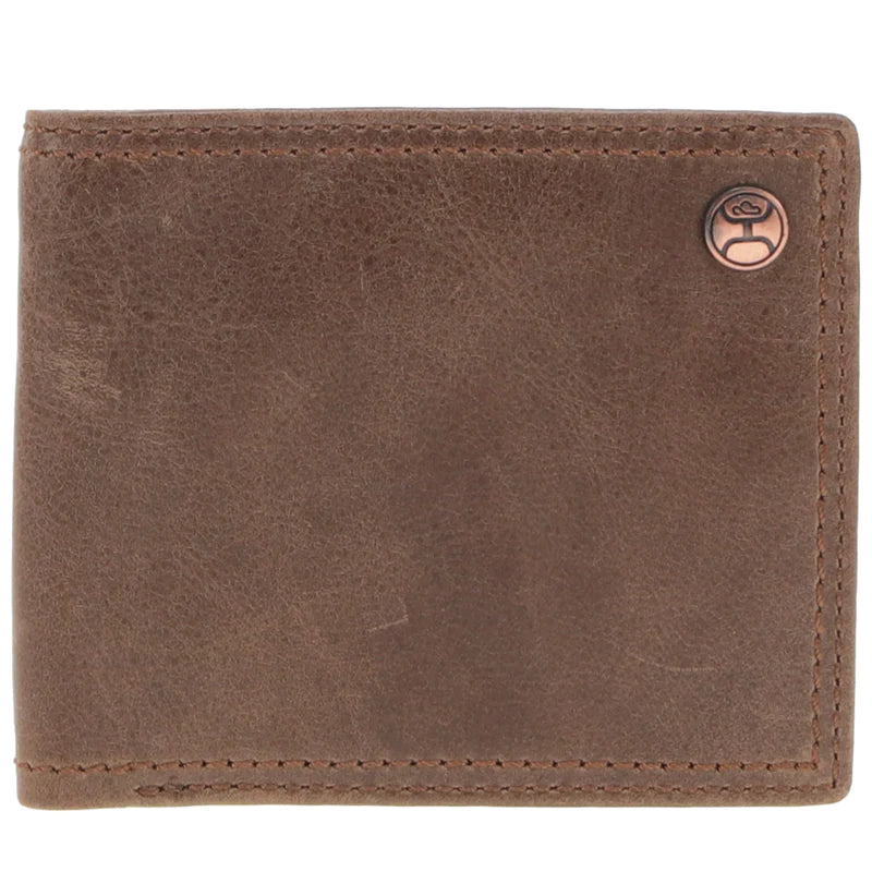 Hooey Classic Smooth Brown Bifold Wallet