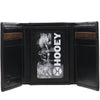 Hooey Men's Classic Smooth Black Tri-fold Wallet