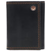 Hooey Men's Classic Smooth Black Tri-fold Wallet