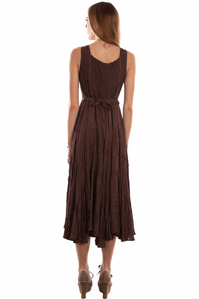Scully Women's Sleeveless Lace-Up Front Dress - Chocolate