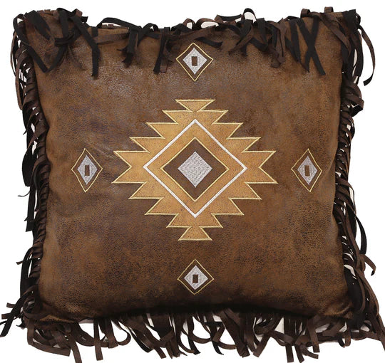 Carsten's Old West Diamonds Faux Leather Pillow