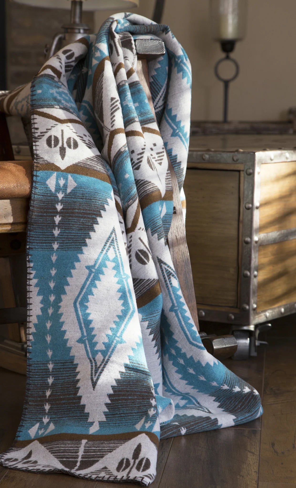 Carsten's Turquoise Earth Throw Blanket