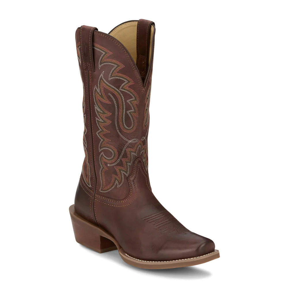 Justin Men's Cowboy Town Embroidered Western Boot