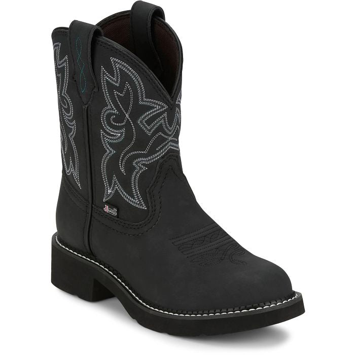 Justin Women's Kay 8" Black Western Boot