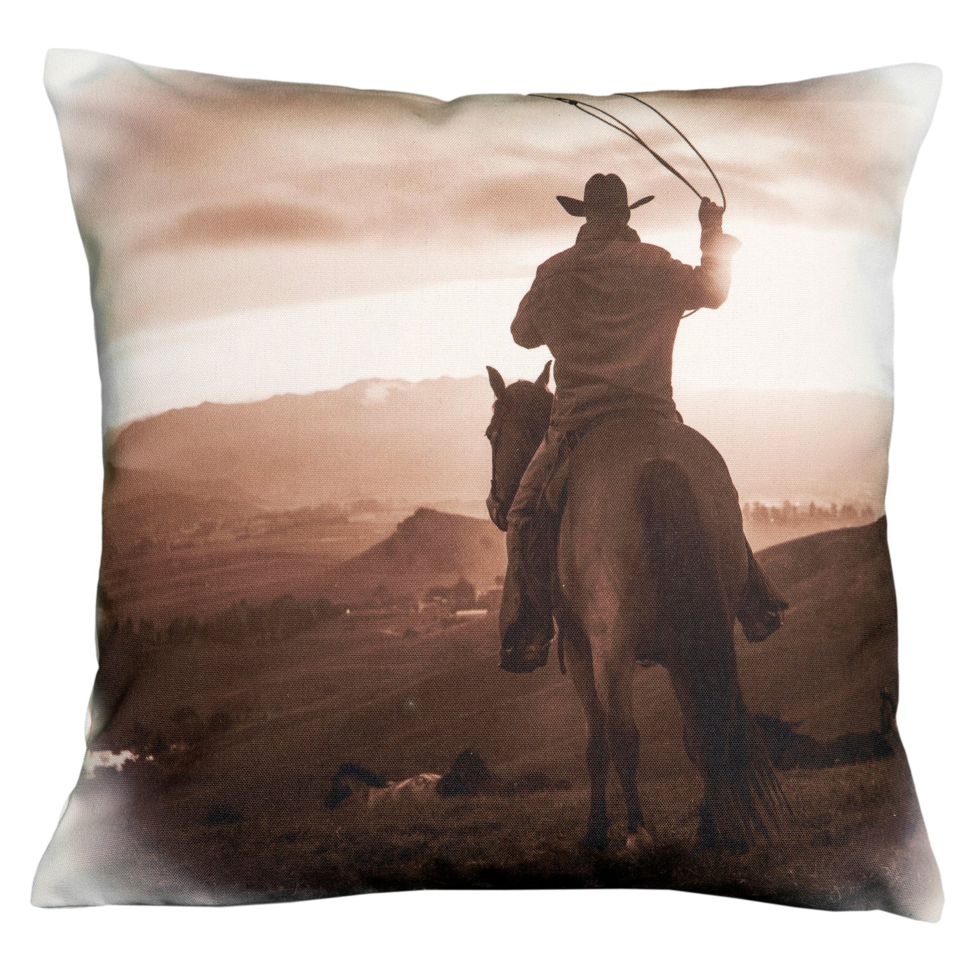 Carsten's Wrangler Roping Cowboy Pillow