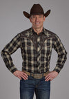 Roper Men's Fancy Yoke Plaid Western Shirt