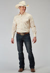Roper Men's Solid Broadcloth Shirt - Warm Ecru