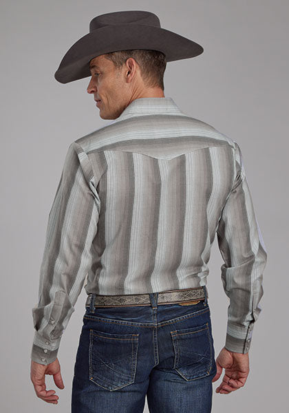 Roper Men's Grey Stripe Western Shirt Centerville Western Store