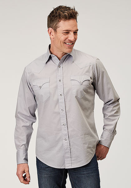 Roper Men's Solid Poplin Shirt