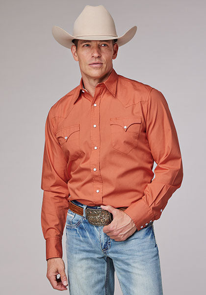 Roper Men's Solid Poplin Shirt