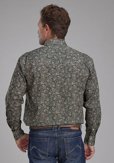 Roper Boy's Oak Paisley Western Shirt