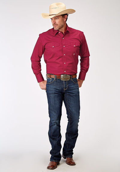 Roper Men's Solid Poplin Shirt