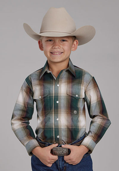 Roper Boy's Amarillo Plaid Shirt