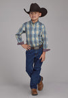 Roper Boy's Dungaree Plaid Shirt