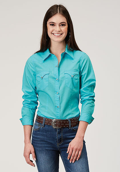 Roper Women's Solid Poplin Shirt