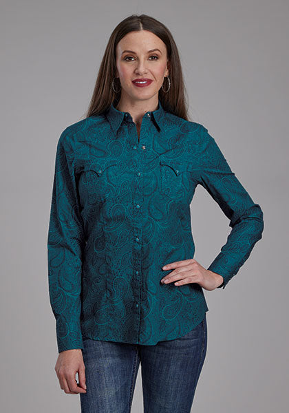 Karman Women's Tonal Paisley Shirt