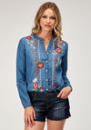 Roper Women's Light Weight Embroidered Top